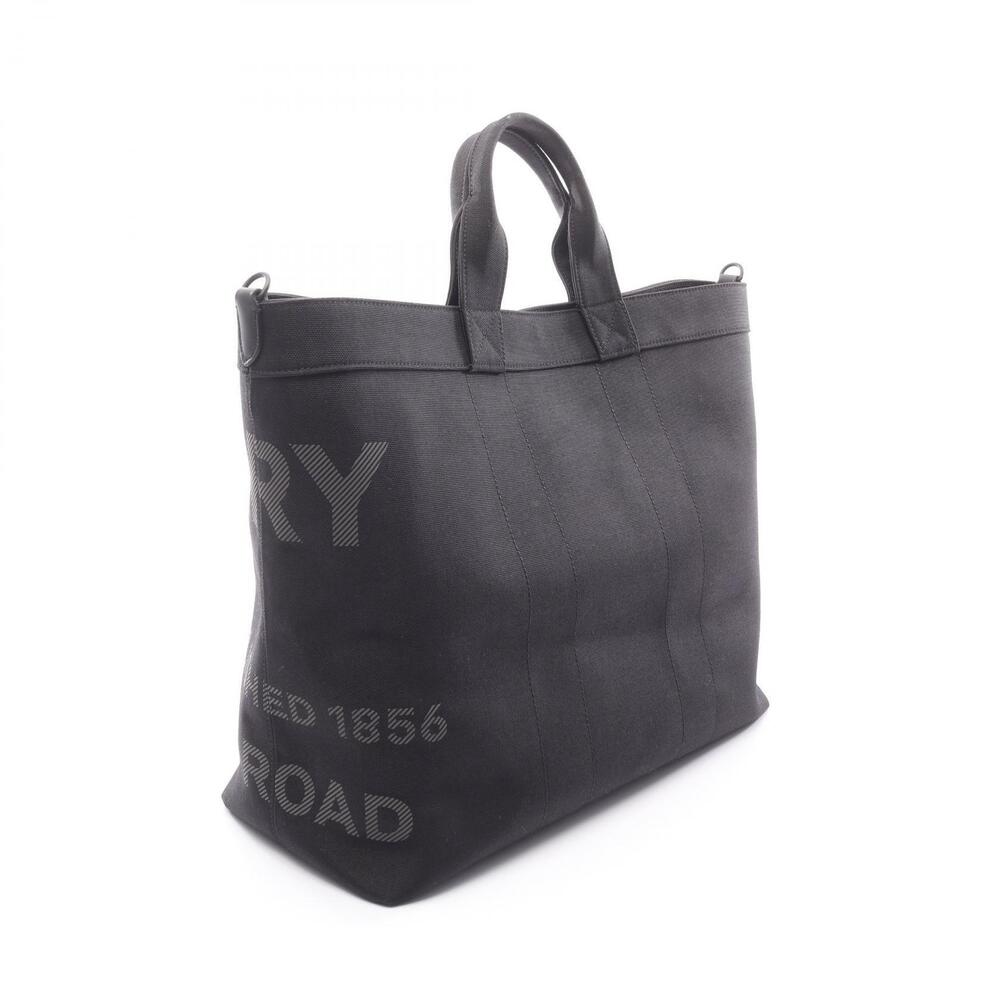 Burberry Horseferry Nylon Tote Bag Black Gray - Picture 2 of 6